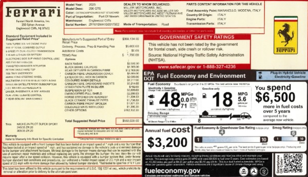 Used 2025 Ferrari 296 GTS for sale $489,900 at Alfa Romeo of Westport in Westport CT 06880 2